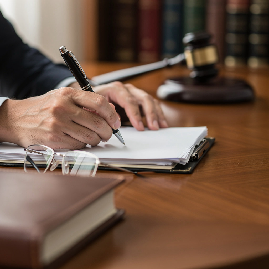 Law Office of K. Kerry Yianilos San Diego immigration attorney reviewing habeas corpus legal documents for detention cases